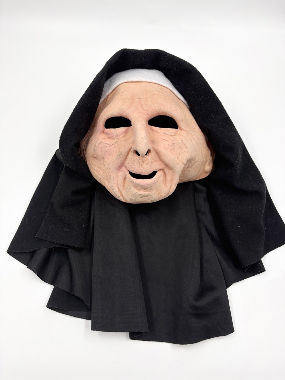 VTG Spirit Halloween Nun Mask Costume The Town Rubber Realistic